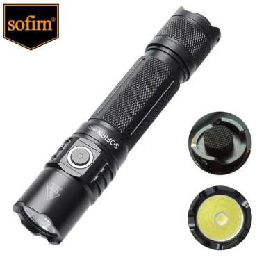 Sofirn SP35T 3800LM Powerful LED Flashlight Rechargeable Torch with Dual Switch Power Indicator ATR