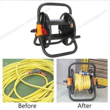 50m Gulungan Roll Selang air Portable - Taman Tanaman Berkebun - Garden air Hose Reel selang air Por