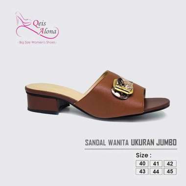JASMINE - Sandal Wanita Selop Kulit Jumbo Sendal Heels Pesta Casual Ibu2 Cewek Semi Formal Big Size 