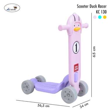 Labeille KC 130 Scooter Duck Racer Mainan Anak Yellow