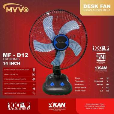 Desk Fan Myvo 14in / Kipas Meja Myvo 14in