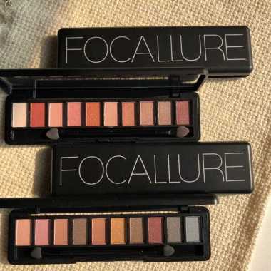 FOCALLURE 10 Warna Eyeshadow Palette Nude eye shadow with Brush -Focallure Eyeshadow riasan mata 04