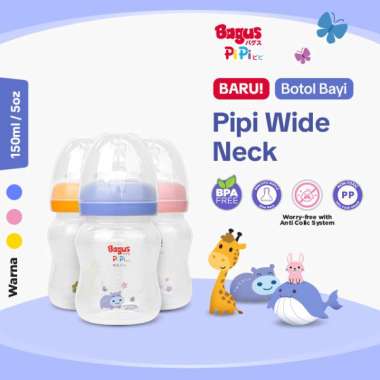 Bagus Pipi Wide Neck Baby Bottle 150 ml (S) - Botol Susu Bayi Pink