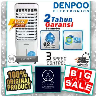 AIR COOLER DENPOO AR1108 AR-1108 AR 1108 PENYEJUK RUANGAN LOW WATT 12L DENPOO AIR COOLER