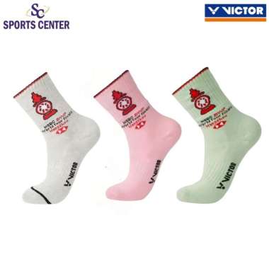 Promo Kaos Kaki Victor SK408 / SK-408 / SK 408 WT M H : Pale Grey