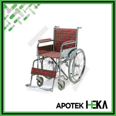 Wheel Chair FS-802-35 GEA - Kursi Roda Anak Motif Merah Kotak