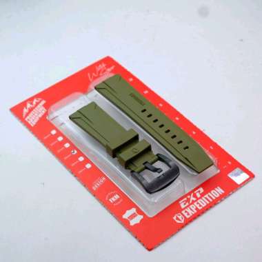 Tali Karet Expedition/ Rubber Stainless Steel Jam Tangan Pria Expedition Original/ Karet Jam Expedit