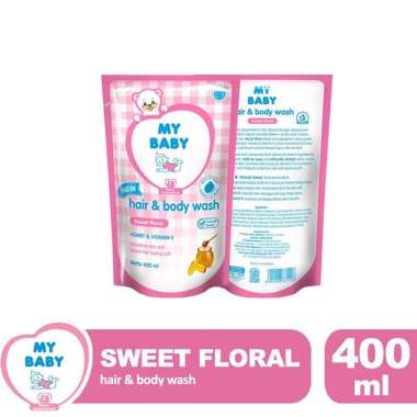 MY BABY Hair and Body Wash Bath 2in1 Refill 400ml HONEY & VIT E