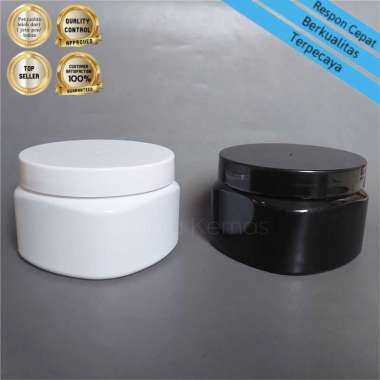 Jar PET SQ 250 ml - kemasan jar square - pot lulur kotak Putih