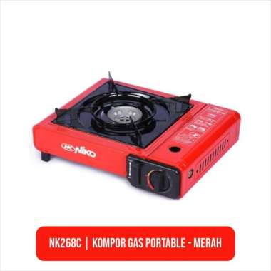 NIKO NK268C / NK-268C KOMPOR GAS PORTABLE 2 IN 1 - GARANSI RESMI NK268C-RED