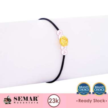 Gelang Emas Tali Rustic Flower Gold 23K Semar Nusantara