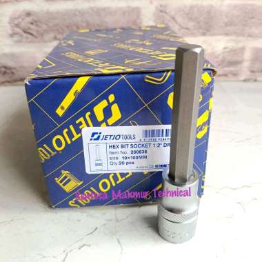 JETJO LAKONI 1/2" 10 MM Kunci Mata Sock Sok L Hex Bit Socket Long Panjang 10mm
