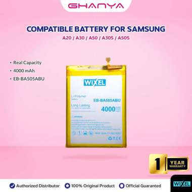 WIXEL Baterai Samsung Galaxy A20 A30 A50 A30S A50S EB-BA505ABU Real Capacity Double Power Dual Batre