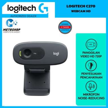 Logitech C270 Webcam HD Original PC Laptop Camera Original Garansi Resmi