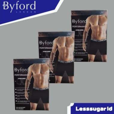 Celana Dalam BYFORD Boxer Isi 2 Pcs Microfiber Quick Dry CD Pria XXL