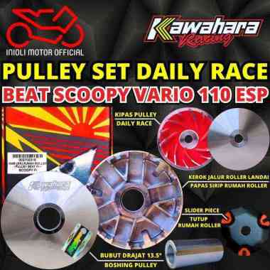 PULLEY SET PULLY RUMAH ROLLER KAWAHARA RACING BEAT ESP SCOOPY ESP VARIO 110 ESP K44 BEAT POP SCOOPY 