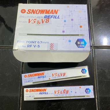 Refill / Isi Ulang Tinta Pulpen Snowman V5 V8 Biru