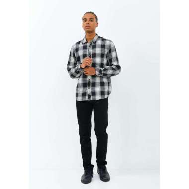 Carvil KEMEJA MAN LS RYLEE BLACK/OFF WHITE L