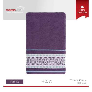 Handuk Merah Putih HAC 70x135 Dewasa / Handuk Mandi Towel Tebal Besar Purple