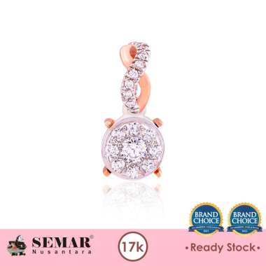 Liontin Emas Queensha Rose White Gold 17K Semar Nusantara