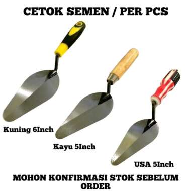Cetok Semen, Cetok Oval, Sendok Semen Oval 5" dan 6" cetok usa