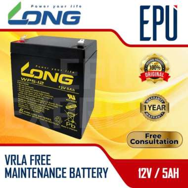 Aki UPS Long 12V 5AH Aki APC Baterai UPS Battery Aki Kering Batere VRLA Aki Long Bubble