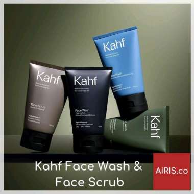 KAHF Face Wash & Face Scrub 100 ml | Sabun Wajah Pria & Scrub Wajah Kahf Brightening FW