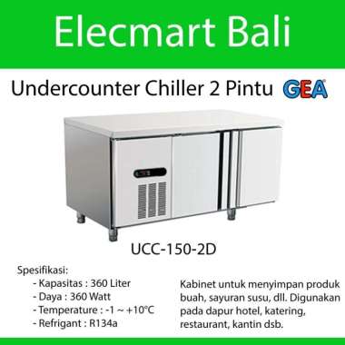 Undercounter Chiller 2 Pintu 360 Liter Asian Series GEA UCC-150-2D