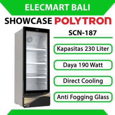 Showcase 230 Liter Polytron 3 Rak Borderless SCN-187