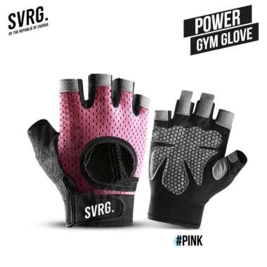 Svarga Power Gym Gloves - Sarung Tangan Anti Slip - Gym & Fitness S Pink