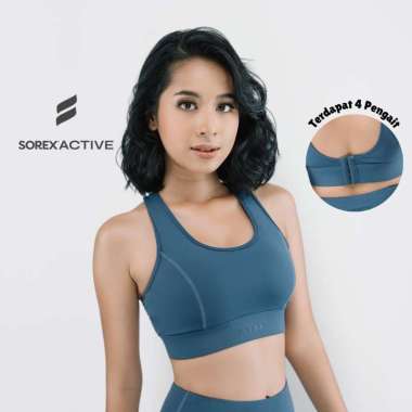 Sorex Active OPTIMIA Bra Sport SA 001 Bra Olahraga Kait 4 Sport Busa Tipis S Charcoal
