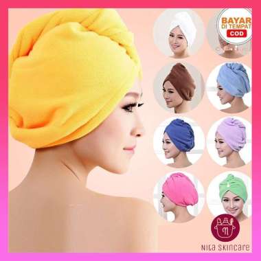 Handuk Kepala Mikrofiber Handuk kepala Keramas Handuk Kepala Dewasa Random
