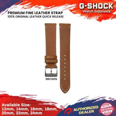 Quick Release Strap Premium Leather Tali Kulit Jam Tangan 20mm 22mm - Brown, 20mm 20mm Brown