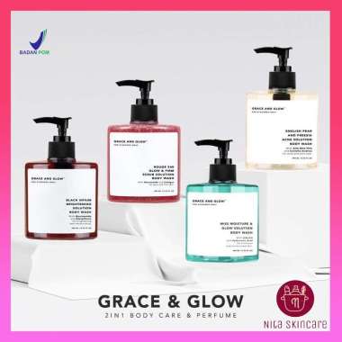 Grace and Glow Black Opium Brightening Body Wash | Shower Gel | - Sabun Mandi Cair Mencerahkan Kulit