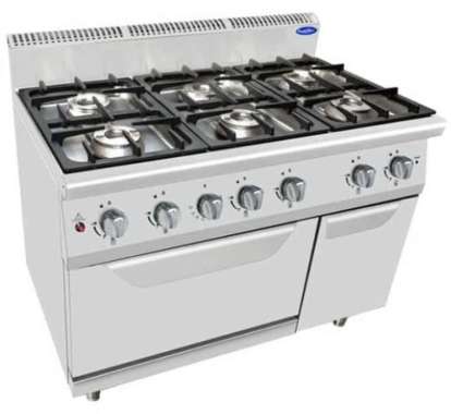 Atosa AT7G6BO-2 Gas Open Burner 6 Burner With Oven - Kompor Gas Range Burner Dengan Oven 6 Tungku