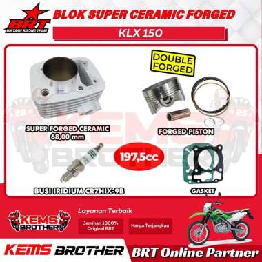 BLOK BRT SUPER CERAMIC FORGED KLX 68MM BOREUP 198CC ORIGINAL BRT