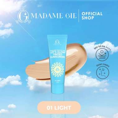 Madame Gie Madame Protect Me Let's Glow Tinted Sunscreen SPF 50 PA ++++ Kemasan Biru 01 Light