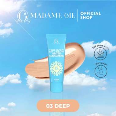 Madame Gie Madame Protect Me Let's Glow Tinted Sunscreen SPF 50 PA ++++ Kemasan Biru 03 Deep