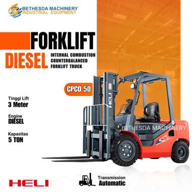 Forklift Disel CPCD 50 HELI Forklift 5 TON