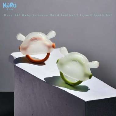 Kuru ST1 Baby Liquid Silicone Hand Teether - Gelang Gigitan Bayi Orange