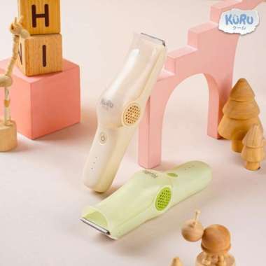 KURU Baby Electric Vacuum Hair Clipper Trimmer - Alat Cukur Rambut Vakum Elektrik Beige