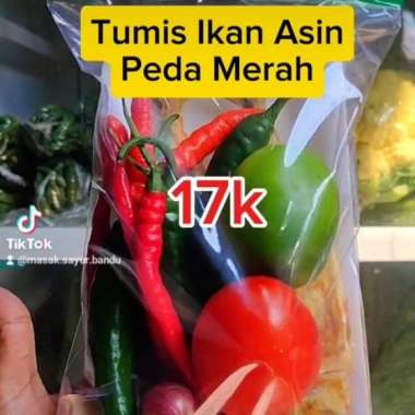 Paket Sayur Siap Masak Tumis Ikan asin peda merah