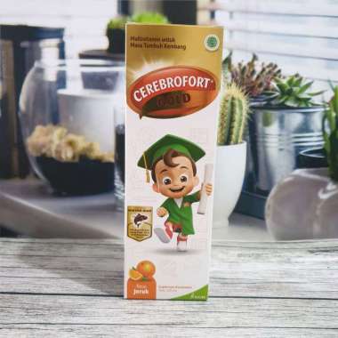Cerebrofort Gold Rasa Jeruk 100ml/200ml - Minyak Ikan Asam Amino Vitamin A, B Comp, D3 dan Mineral u