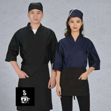 baju kimono pria & wanita bisa koki/cheff caffe restoran / untuk hotel Maroon XXL