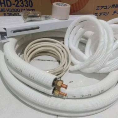 pipa ac,beket ac,selang air,daktip,dinabol,kabel listrik. pipa3m+pasang
