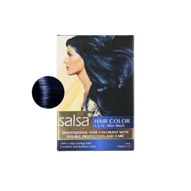 SALSA Hair Color - Cat Semir Rambut Permanen - Salsa Pewarna Rambut Blue Black