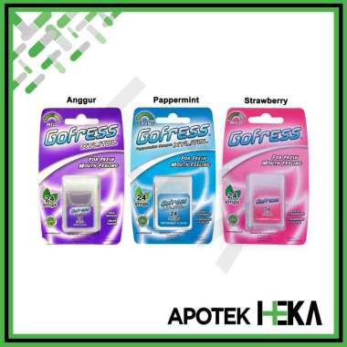Gofress Go Fress Permen Strip isi 24 Strips - Permen Penyegar Nafas Peppermint