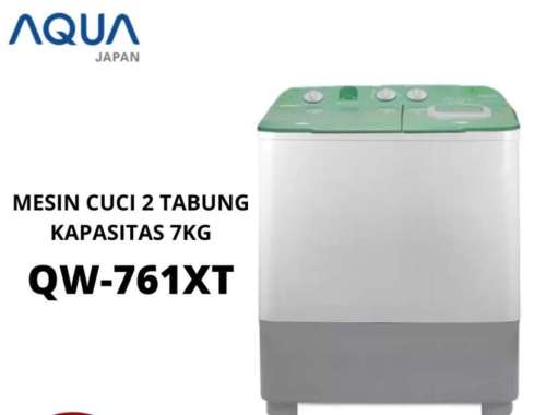 mesin cuci 2 tabung aqua 7kg 761XT