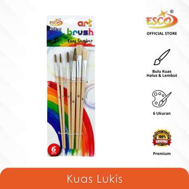 ESCO Kuas Cat Lukis / Kuas Cat Air / Kuas Cat Akrilik / Brush Set KGS-61