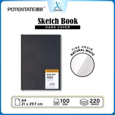 Potentate Sketchbook A4 Hard Cover Stitch Bound Buku Sketsa